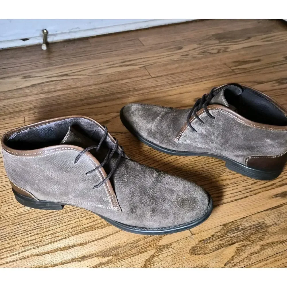 Joseph Abboud Men's Brown Suede Leather Chukka Boots Size 9‎